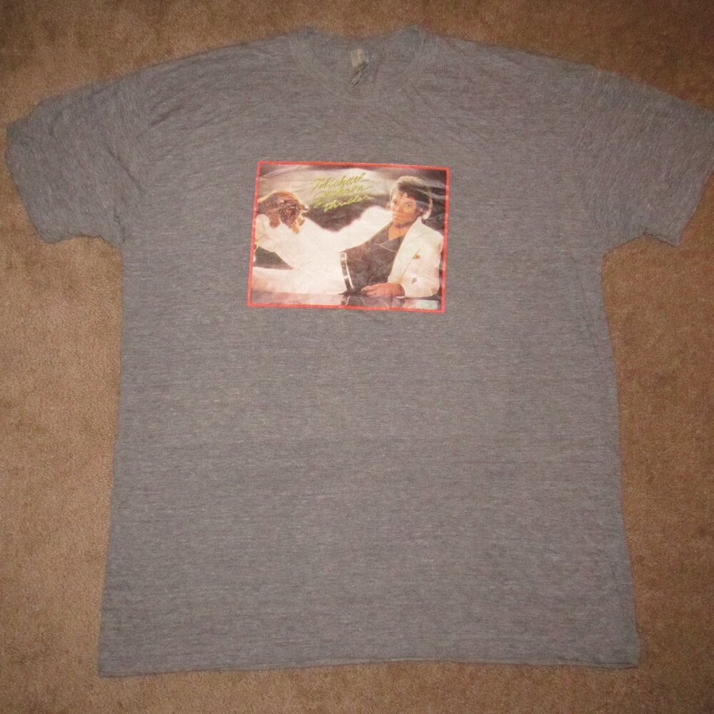 Vintage 1980's Michael Jackson Thriller T-Shirt Men's Size XL Gray